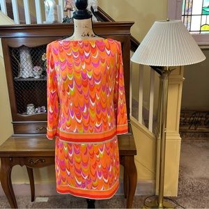 ❤️Trina Turk NWT Multi-Colored Boatneck Dress.  Size 8.